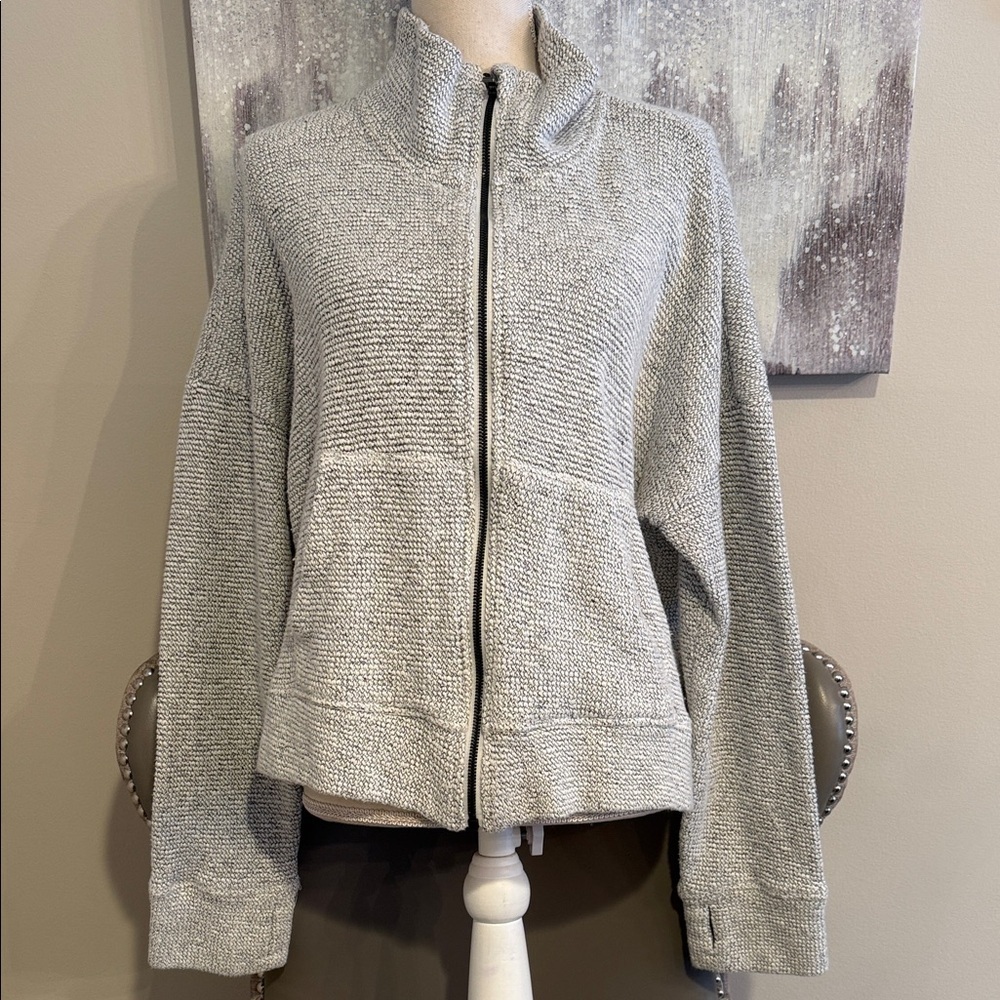 Gray Women's Jacket with thumbholes